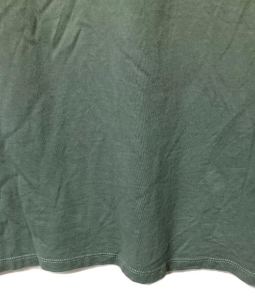 maison kitsune（メゾンキツネ）MAISON KITSUNE (メゾンキツネ) ビッグ パステルフォックスヘッド ロゴTシャツ グリーン サイズ:Mの古着・服飾アイテム