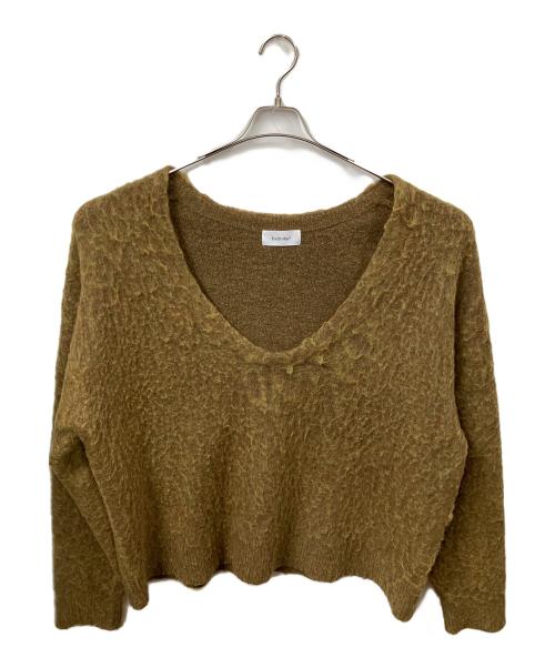 Knuth Marf（クヌースマーフ）knuth marf (クヌースマーフ) モヘア混厚手ニット オリーブ グリーン サイズ:FREEの古着・服飾アイテム
