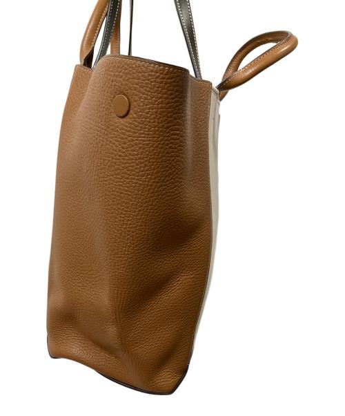 TOD'S（トッズ）TOD'S (トッズ) ダブルアップショッピングバッグ ベージュ×ブラウンの古着・服飾アイテム