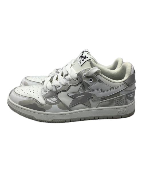 A BATHING APE（アベイシングエイプ）A BATHING APE (アベイシングエイプ) BAPE STA OS #2（ベイプスタ オーエス ナンバーツー） ホワイト×グレー サイズ:29cmの古着・服飾アイテム