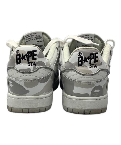 A BATHING APE（アベイシングエイプ）A BATHING APE (アベイシングエイプ) BAPE STA OS #2（ベイプスタ オーエス ナンバーツー） ホワイト×グレー サイズ:29cmの古着・服飾アイテム