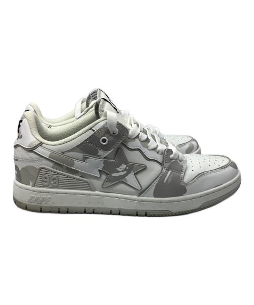 A BATHING APE（アベイシングエイプ）A BATHING APE (アベイシングエイプ) BAPE STA OS #2（ベイプスタ オーエス ナンバーツー） ホワイト×グレー サイズ:29cmの古着・服飾アイテム