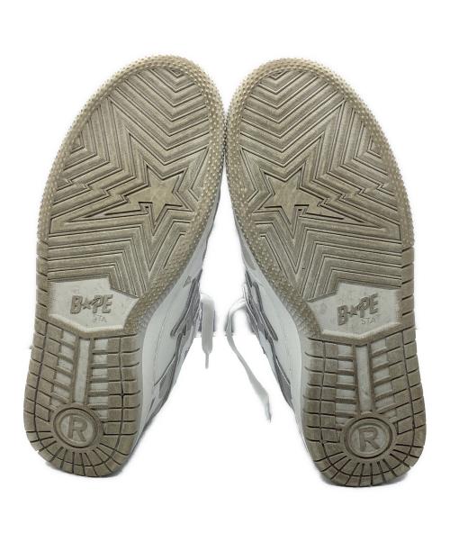 A BATHING APE（アベイシングエイプ）A BATHING APE (アベイシングエイプ) BAPE STA OS #2（ベイプスタ オーエス ナンバーツー） ホワイト×グレー サイズ:29cmの古着・服飾アイテム