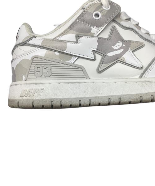 A BATHING APE（アベイシングエイプ）A BATHING APE (アベイシングエイプ) BAPE STA OS #2（ベイプスタ オーエス ナンバーツー） ホワイト×グレー サイズ:29cmの古着・服飾アイテム