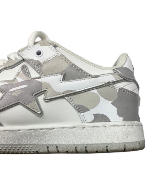 A BATHING APE（アベイシングエイプ）A BATHING APE (アベイシングエイプ) BAPE STA OS #2（ベイプスタ オーエス ナンバーツー） ホワイト×グレー サイズ:29cmの古着・服飾アイテム