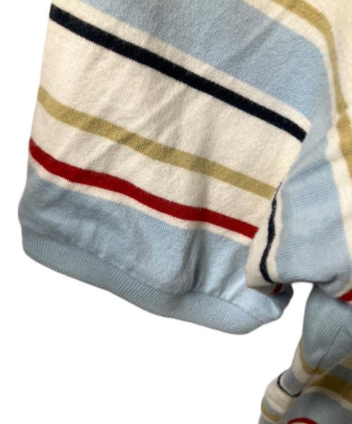BURBERRY LONDON BLUE LABEL（バーバリーロンドンブルーレーベル）BURBERRY LONDON BLUE LABEL (バーバリーロンドンブルーレーベル) ポロシャツ ブルー×ホワイト ブルー×ホワイト サイズ:Mの古着・服飾アイテム