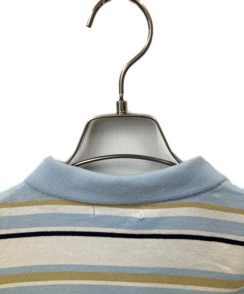 BURBERRY LONDON BLUE LABEL（バーバリーロンドンブルーレーベル）BURBERRY LONDON BLUE LABEL (バーバリーロンドンブルーレーベル) ポロシャツ ブルー×ホワイト ブルー×ホワイト サイズ:Mの古着・服飾アイテム