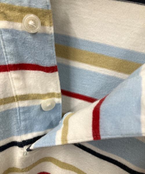 BURBERRY LONDON BLUE LABEL（バーバリーロンドンブルーレーベル）BURBERRY LONDON BLUE LABEL (バーバリーロンドンブルーレーベル) ポロシャツ ブルー×ホワイト ブルー×ホワイト サイズ:Mの古着・服飾アイテム