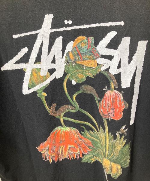stussy（ステューシー）stussy (ステューシー) WITHERED FLOWER TEE ブラック サイズ:Lの古着・服飾アイテム
