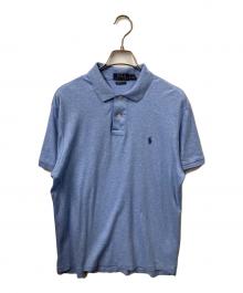 POLO RALPH LAUREN（ポロ・ラルフローレン）の古着「ポロシャツ カスタムスリムフィット ブルー」｜ブルー
