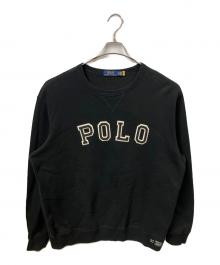 POLO RALPH LAUREN（ポロ・ラルフローレン）の古着「ビッグロゴスウェット ブラック」｜ブラック