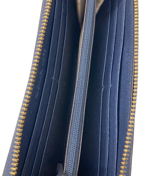 MICHAEL KORS（マイケルコース）MICHAEL KORS (マイケルコース) ラウンドファスナー財布 ネイビーの古着・服飾アイテム