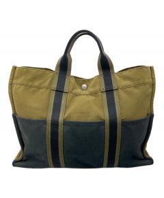 中古・古着通販】HERMES (エルメス) コットンキャンバストートバッグ