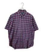 RALPH LAURENラルフローレン）の古着「半袖シャツ ネイビー×レッド BLAKE」｜ネイビー×レッド