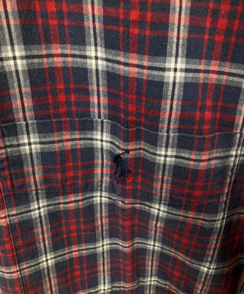 RALPH LAUREN（ラルフローレン）RALPH LAUREN (ラルフローレン) 半袖シャツ ネイビー×レッド BLAKE ネイビー×レッド サイズ:Lの古着・服飾アイテム