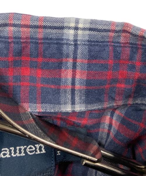 RALPH LAUREN（ラルフローレン）RALPH LAUREN (ラルフローレン) 半袖シャツ ネイビー×レッド BLAKE ネイビー×レッド サイズ:Lの古着・服飾アイテム