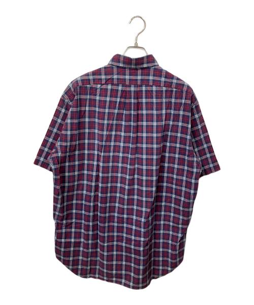 RALPH LAUREN（ラルフローレン）RALPH LAUREN (ラルフローレン) 半袖シャツ ネイビー×レッド BLAKE ネイビー×レッド サイズ:Lの古着・服飾アイテム