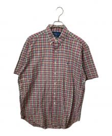 RALPH LAUREN（ラルフローレン）の古着「半袖シャツ BLAKE レッド×ベージュ チェック」｜レッド×ベージュ