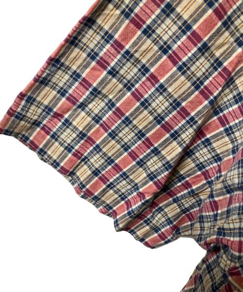 RALPH LAUREN（ラルフローレン）RALPH LAUREN (ラルフローレン) 半袖シャツ BLAKE レッド×ベージュ チェック レッド×ベージュ サイズ:Mの古着・服飾アイテム