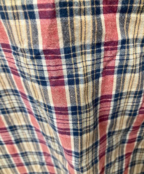 RALPH LAUREN（ラルフローレン）RALPH LAUREN (ラルフローレン) 半袖シャツ BLAKE レッド×ベージュ チェック レッド×ベージュ サイズ:Mの古着・服飾アイテム