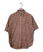 RALPH LAURENラルフローレン）の古着「チェック半袖シャツ レッド×ベージュ」｜レッド×ベージュ