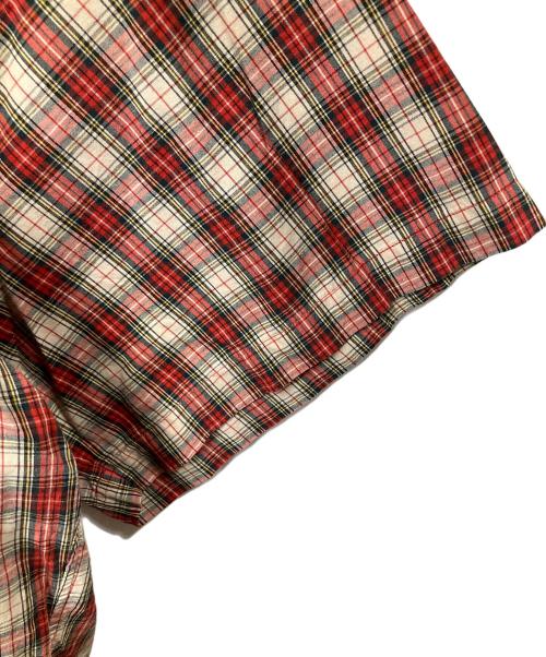 RALPH LAUREN（ラルフローレン）RALPH LAUREN (ラルフローレン) チェック半袖シャツ レッド×ベージュ レッド×ベージュ サイズ:Lの古着・服飾アイテム