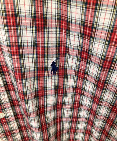 RALPH LAUREN（ラルフローレン）RALPH LAUREN (ラルフローレン) チェック半袖シャツ レッド×ベージュ レッド×ベージュ サイズ:Lの古着・服飾アイテム