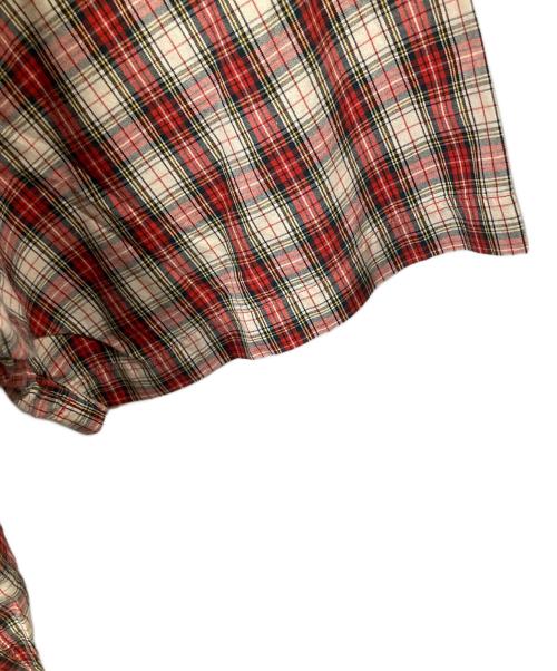 RALPH LAUREN（ラルフローレン）RALPH LAUREN (ラルフローレン) チェック半袖シャツ レッド×ベージュ レッド×ベージュ サイズ:Lの古着・服飾アイテム
