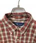 RALPH LAUREN (ラルフローレン) チェック半袖シャツ レッド×ベージュ レッド×ベージュ サイズ:L：5000円