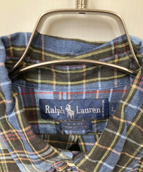 RALPH LAUREN（ラルフローレン）RALPH LAUREN (ラルフローレン) 半袖チェックシャツ ネイビー×ブラック ネイビー×ブラック サイズ:Lの古着・服飾アイテム