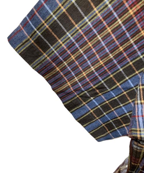 RALPH LAUREN（ラルフローレン）RALPH LAUREN (ラルフローレン) 半袖チェックシャツ ネイビー×ブラック ネイビー×ブラック サイズ:Lの古着・服飾アイテム