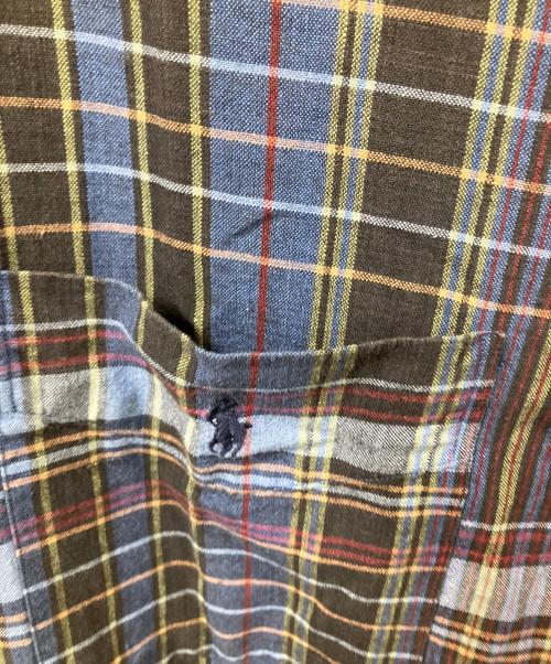 RALPH LAUREN（ラルフローレン）RALPH LAUREN (ラルフローレン) 半袖チェックシャツ ネイビー×ブラック ネイビー×ブラック サイズ:Lの古着・服飾アイテム