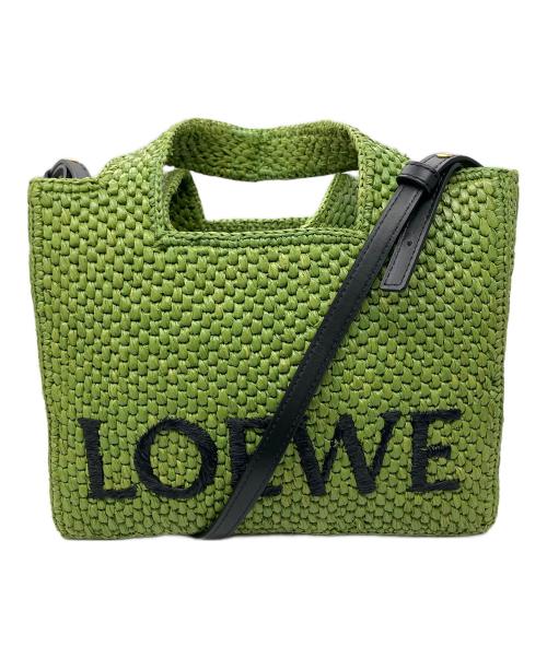 LOEWE（ロエベ）LOEWE (ロエベ) ロエベフォント トート スモール グリーンの古着・服飾アイテム