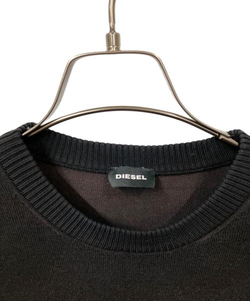 DIESEL（ディーゼル）DIESEL (ディーゼル) コットンビスコースニット ブラック サイズ:Sの古着・服飾アイテム