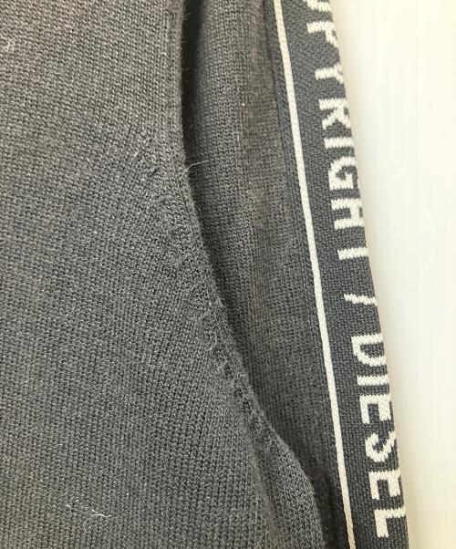 DIESEL（ディーゼル）DIESEL (ディーゼル) コットンビスコースニット ブラック サイズ:Sの古着・服飾アイテム