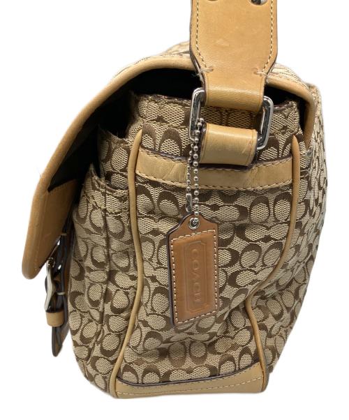 COACH（コーチ）COACH (コーチ) ショルダーバッグ シグネチャーキャンバス ベージュの古着・服飾アイテム
