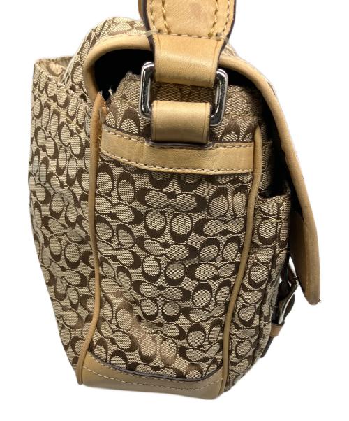 COACH（コーチ）COACH (コーチ) ショルダーバッグ シグネチャーキャンバス ベージュの古着・服飾アイテム