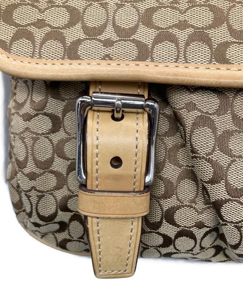 COACH（コーチ）COACH (コーチ) ショルダーバッグ シグネチャーキャンバス ベージュの古着・服飾アイテム