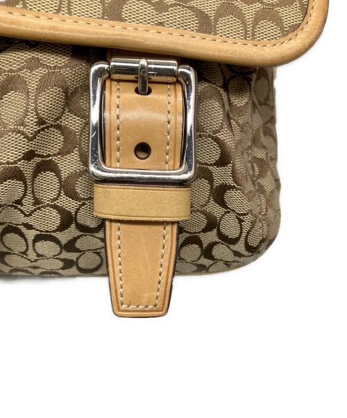 COACH（コーチ）COACH (コーチ) ショルダーバッグ シグネチャーキャンバス ベージュの古着・服飾アイテム