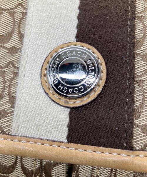 COACH（コーチ）COACH (コーチ) ショルダーバッグ シグネチャーキャンバス ベージュの古着・服飾アイテム