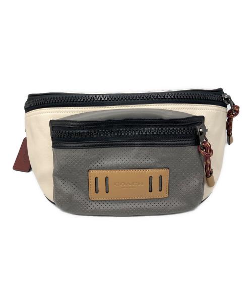 COACH（コーチ）COACH (コーチ) テレインベルトバッグ カラーブロック アイボリー×グレーの古着・服飾アイテム