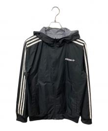 adidas Originals（アディダスオリジナル）の古着「イタスカ リバーシブル ウィンドブレーカー」｜ブラック×グレー