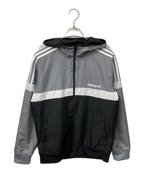 adidas Originals（アディダスオリジナル）adidas originals (アディダスオリジナル) イタスカ リバーシブル ウィンドブレーカー ブラック×グレー サイズ:Ｌの古着・服飾アイテム
