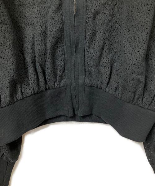 MACPHEE（マカフィー）MACPHEE (マカフィー) リンクルレース ジップアップブルゾン ブラック サイズ:36の古着・服飾アイテム