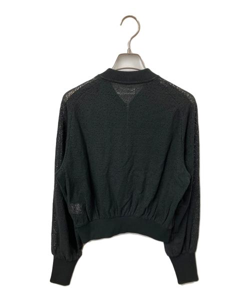 MACPHEE（マカフィー）MACPHEE (マカフィー) リンクルレース ジップアップブルゾン ブラック サイズ:36の古着・服飾アイテム