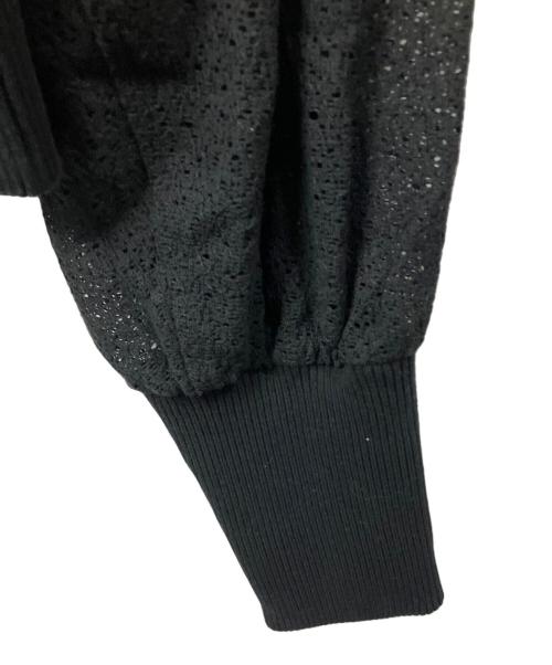 MACPHEE（マカフィー）MACPHEE (マカフィー) リンクルレース ジップアップブルゾン ブラック サイズ:36の古着・服飾アイテム