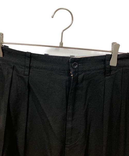 Schott（ショット）Schott (ショット) ワイドシルエットリネンショーツ ブラック サイズ:lの古着・服飾アイテム