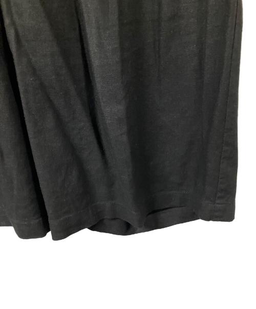 Schott（ショット）Schott (ショット) ワイドシルエットリネンショーツ ブラック サイズ:lの古着・服飾アイテム