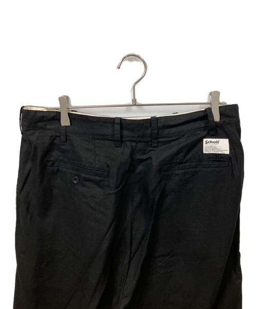 Schott（ショット）Schott (ショット) ワイドシルエットリネンショーツ ブラック サイズ:lの古着・服飾アイテム