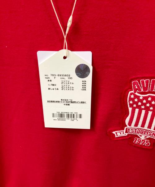 AVIREX（アヴィレックス）AVIREX (アヴィレックス) SIGNATURE VARSITY LOGO T-SHIRT レッド サイズ:FREE 未使用品の古着・服飾アイテム